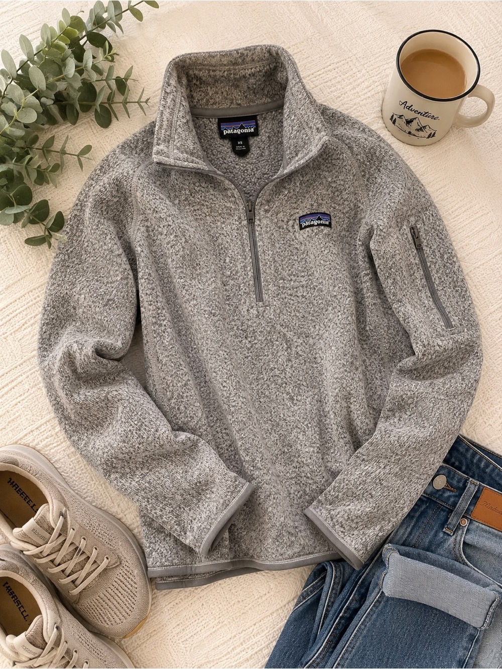 Patagonia Better Sweater 1/4 Zip Fleece Pullover Gray Women’s XS
